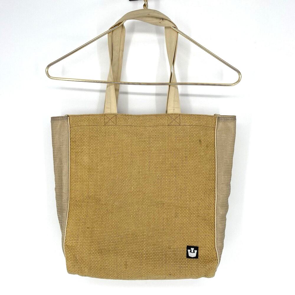 Goorin Bros Straw Tote Bag Natural Tan Paper Straw Shopper Beach Bag